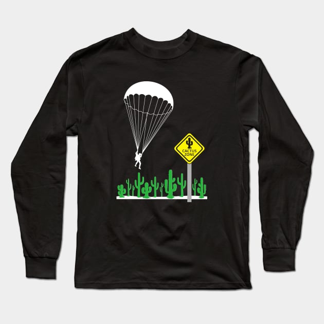 Mod.1 Cactus Zone Paratrooper Long Sleeve T-Shirt by parashop